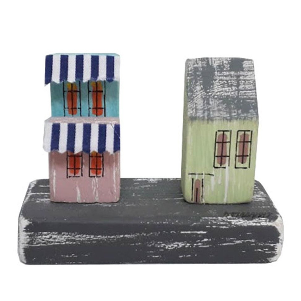 Wooden Miniatures - Colourful Houses