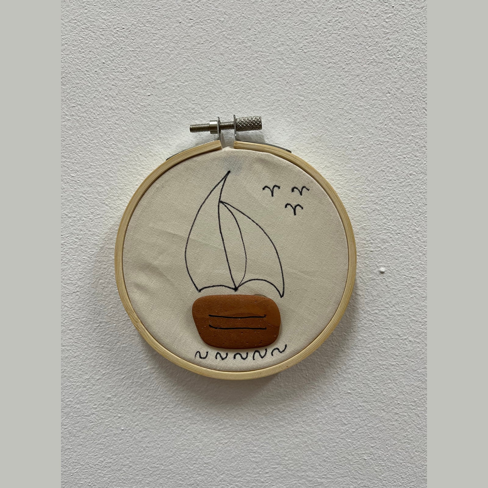 Pebbles In Ring - Sailing Boat